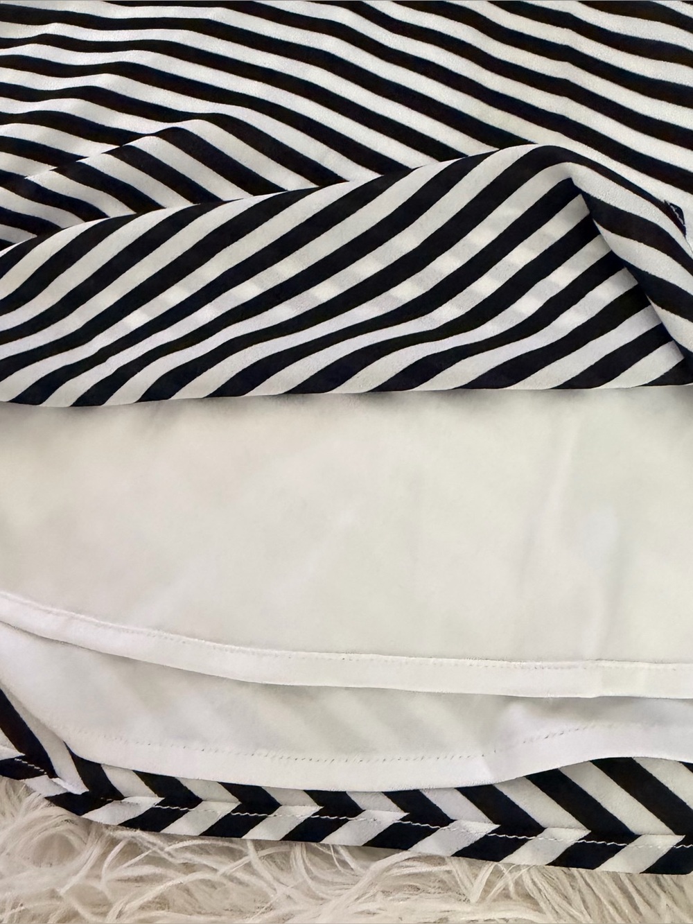 Express Black and White Striped Fit and Flare Skater Mini Dress Size 2 - NWOT - Picture 6 of 12